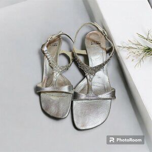 Stuart Weitzman size 9.5 jewled silver sandal